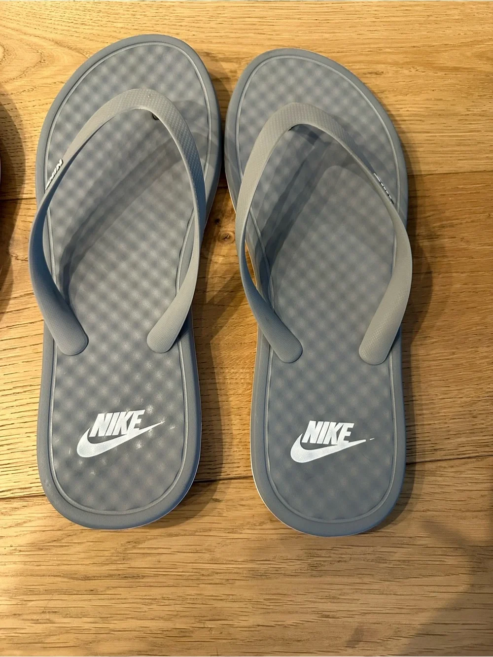 Nike Men’s size 12 Flip-Flops Trio in Black/Orange, Red/Blue & Gray